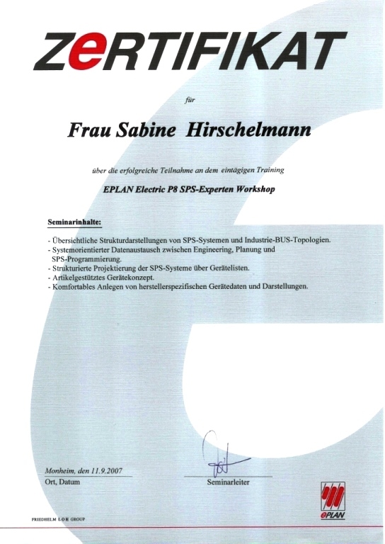 EPLAN Electric P8 SPS-Expertenworkshop