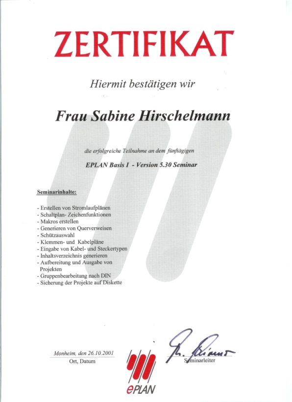 EPLAN 5 Basisseminar Teil 1